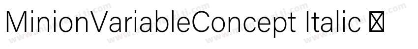 MinionVariableConcept Italic 常规斜体字体转换